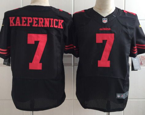 Mens San Francisco 49ers 7 Colin Kaepernick 2015 Nike Black Elite Jersey