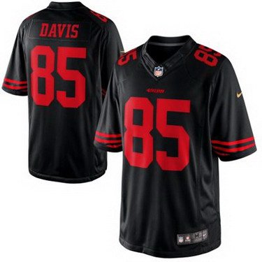 Mens San Francisco 49ers 85 Vernon Davis 2015 Nike Black Limited Jersey