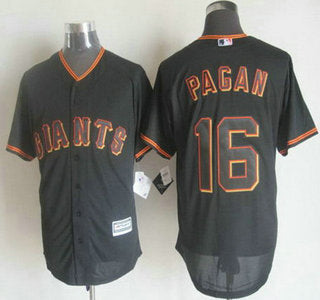 Mens San Francisco Giants 16 Angel Pagan Alternate Black 2015 Mlb Cool Base Jersey