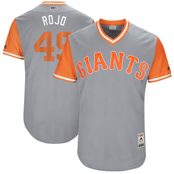 Mens San Francisco Giants Sam Dyson Rojo Majestic Gray 2017 Players Weekend Authentic Jersey
