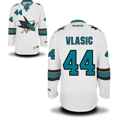 Mens San Jose Sharks 44 Marc edouard Vlasic White Away Hockey Jersey