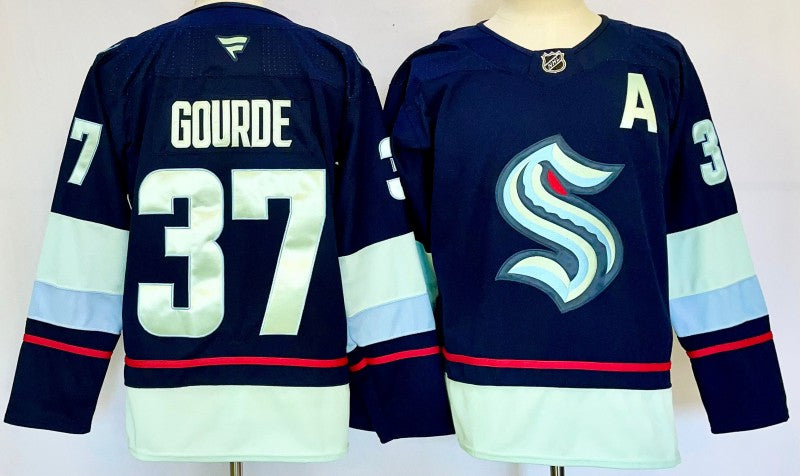 Men's Seattle Kraken #37 Yanni Gourde Jersey Stitched