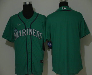 Mens Seattle Mariners Blank Green Stitched Mlb Cool Base Nike Jersey