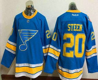Mens St Louis Blues 20 Alexander Steen Blue 2017 Winter Classic Stitched Nhl Reebok Hockey Jersey