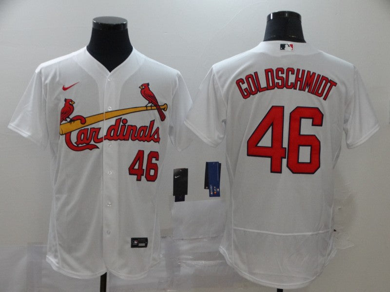 Mens St Louis Cardinals 46 Paul Goldschmidt White Stitched Mlb Flex Base Nike Jersey