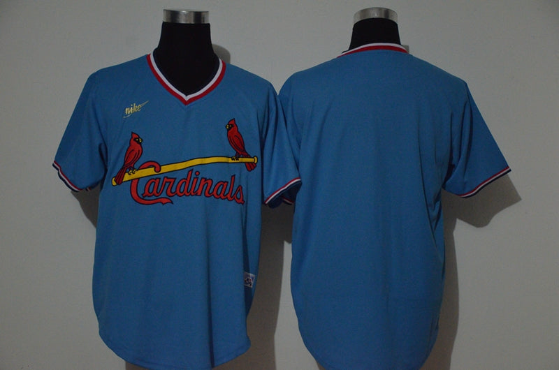 Mens St Louis Cardinals Blank Light Blue Throwback Cooperstown Stitched Mlb Cool Base Nike Jersey