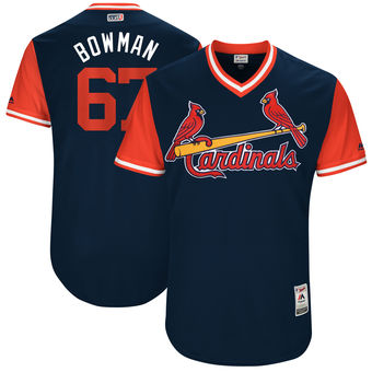 Mens St Louis Cardinals Matt Bowman Bowman Majestic Navy 2017 Players Weekend Authentic Jersey