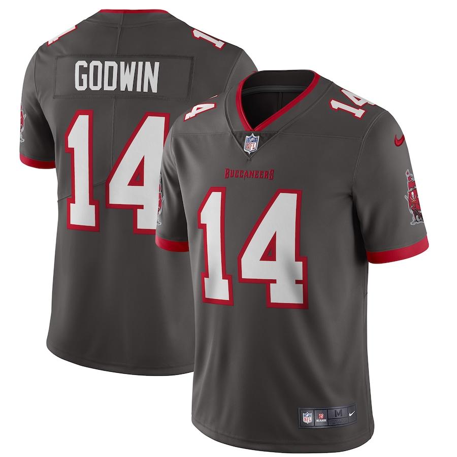 Mens Tampa Bay Buccaneers Chris Godwin Nike Pewter Alternate Vapor Limited Jersey