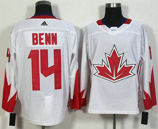 Mens Team Canada 14 Jamie Benn White 2016 World Cup Of Hockey Game Jersey