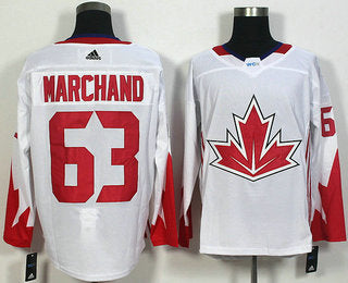 Mens Team Canada 63 Brad Marchand White 2016 World Cup Of Hockey Game Jersey