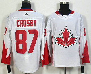 Mens Team Canada 87 Sidney Crosby White 2016 World Cup Of Hockey Game Jersey