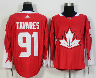 Mens Team Canada 91 John Tavares Red 2016 World Cup Of Hockey Game Jersey