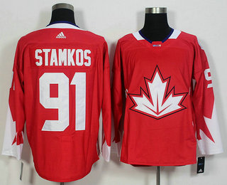 Mens Team Canada 91 Steven Stamkos Red 2016 World Cup Of Hockey Game Jersey