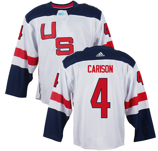 Mens Team Usa 4 John Carlson White 2016 World Cup Of Hockey Game Jersey