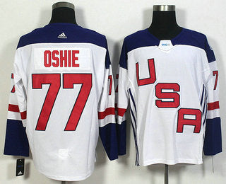 Mens Team Usa 77 Tj Oshie White 2016 World Cup Of Hockey Game Jersey