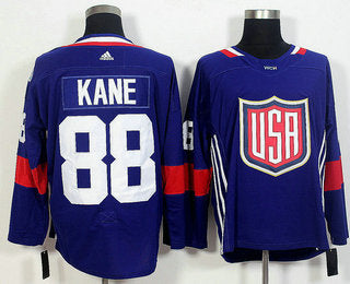 Mens Team Usa 88 Patrick Kane Navy Blue 2016 World Cup Of Hockey Game Jersey