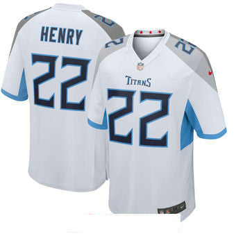 Mens Tennessee Titans 22 Derrick Henry Nike White New 2018 Game Jersey