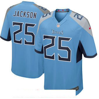 Mens Tennessee Titans 25 Adoree Jackson Nike Light Blue New 2018 Game Jersey