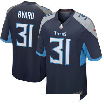 Mens Tennessee Titans 31 Kevin Byard Nike Navy New 2018 Game Jersey