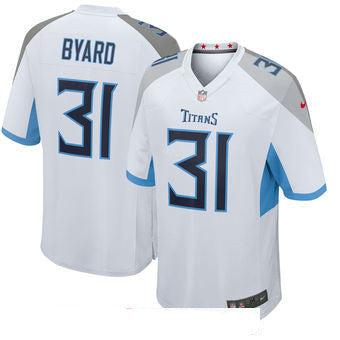 Mens Tennessee Titans 31 Kevin Byard Nike White New 2018 Game Jersey