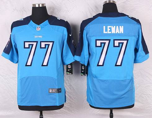 Mens Tennessee Titans 77 Taylor Lewan Light Blue Team Color Nfl Nike Elite Jersey