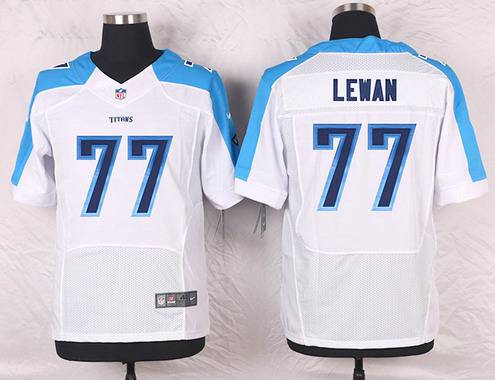 Mens Tennessee Titans 77 Taylor Lewan White Road Nfl Nike Elite Jersey