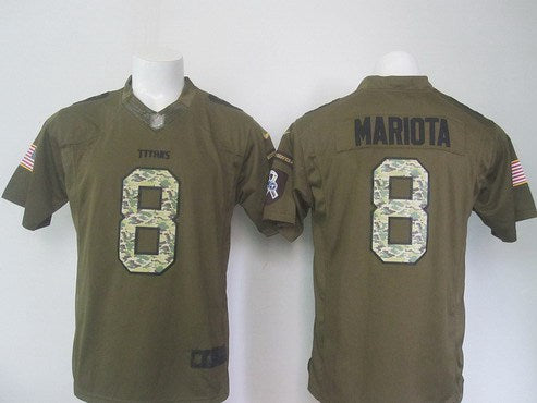 Mens Tennessee Titans 8 Marcus Mariota Green Salute To Service 2015 Nfl Nike Limited Jersey