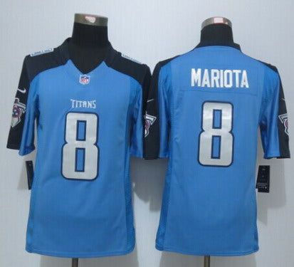 Mens Tennessee Titans 8 Marcus Mariota Nike Light Blue Limited Jersey