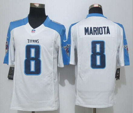 Mens Tennessee Titans 8 Marcus Mariota Nike White Limited Jersey