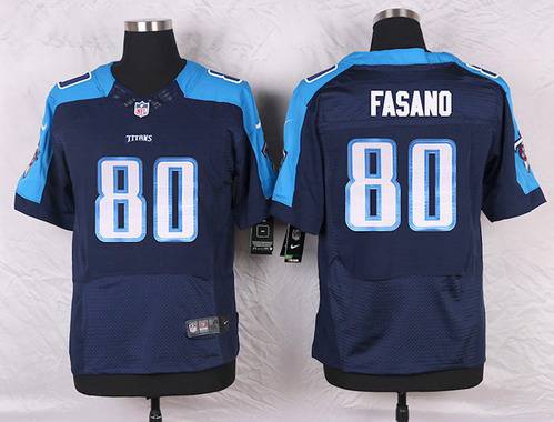 Mens Tennessee Titans 80 Anthony Fasano Navy Blue Alternate Nfl Nike Elite Jersey