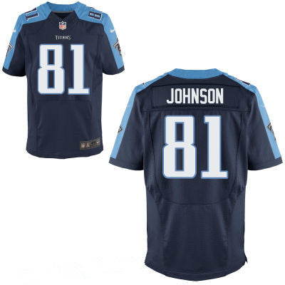 Mens Tennessee Titans 81 Andre Johnson Navy Blue Alternate Stitched Nfl Nike Elite Jersey