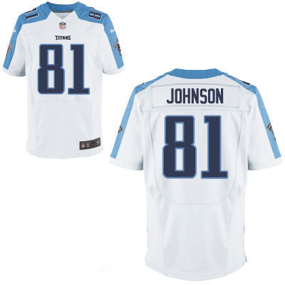 Mens Tennessee Titans 81 Andre Johnson White Road Stitched Nfl Nike Elite Jersey