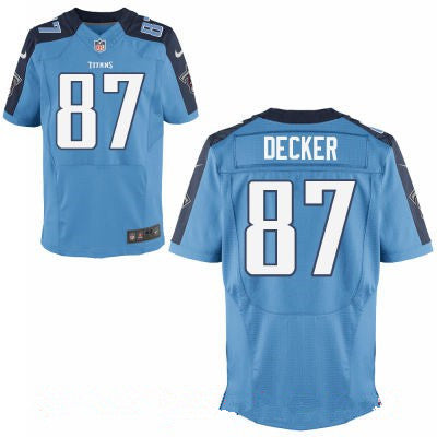 Mens Tennessee Titans 87 Eric Decker Light Blue Team Color Stitched Nfl Nike Elite Jersey