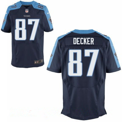 Mens Tennessee Titans 87 Eric Decker Navy Blue Alternate Stitched Nfl Nike Elite Jersey
