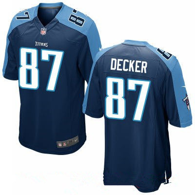 Mens Tennessee Titans 87 Eric Decker Navy Blue Alternate Stitched Nfl Nike Game Jersey
