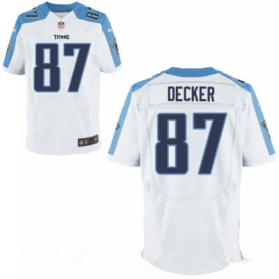 Mens Tennessee Titans 87 Eric Decker White Road Stitched Nfl Nike Elite Jersey