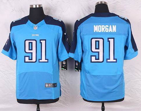 Mens Tennessee Titans 91 Derrick Morgan Light Blue Team Color Nfl Nike Elite Jersey