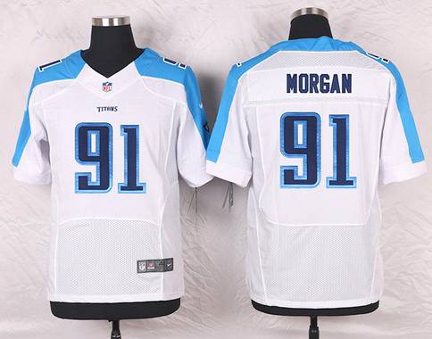 Mens Tennessee Titans 91 Derrick Morgan White Road Nfl Nike Elite Jersey
