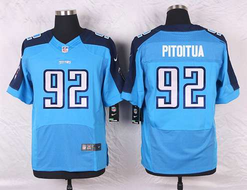 Mens Tennessee Titans 92 Ropati Pitoitua Light Blue Team Color Nfl Nike Elite Jersey
