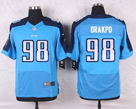 Mens Tennessee Titans 98 Brian Orakpo Light Blue Team Color Nfl Nike Elite Jersey