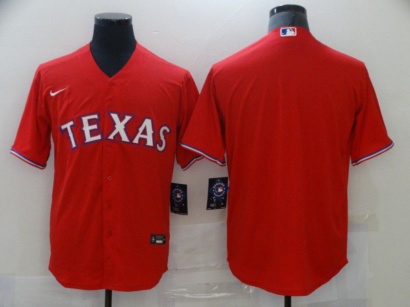 Mens Texas Rangers Blank Red Stitched Mlb Cool Base Nike Jersey