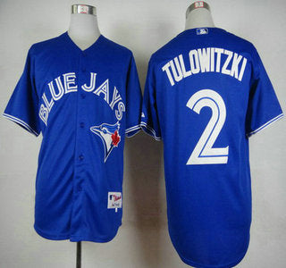 Mens Toronto Blue Jays 2 Troy Tulowitzki Alternate Blue Mlb Majestic Jersey