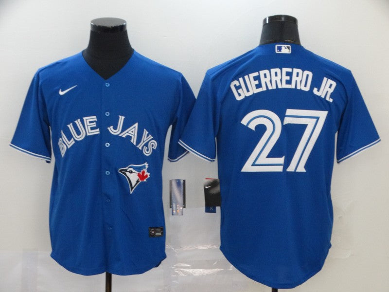 Mens Toronto Blue Jays 27 Vladimir Guerrero Jr Blue Stitched Mlb Cool Base Nike Jersey