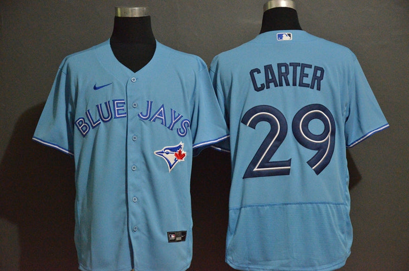 Mens Toronto Blue Jays 29 Joe Carter Blue Stitched Mlb Flex Base Nike Jersey