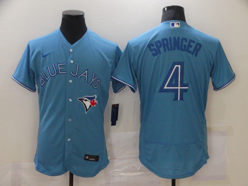 Mens Toronto Blue Jays 4 George Springer Blue Stitched Mlb Flex Base Nike Jersey