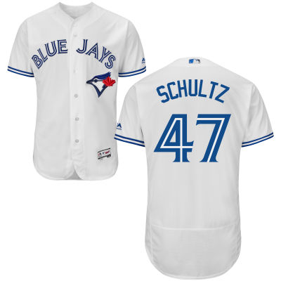 Mens Toronto Blue Jays 47 Bo Schultz White Home 2016 Flexbase Majestic Baseball Jersey