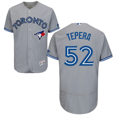 Mens Toronto Blue Jays 52 Ryan Tepera Gray Road 2016 Flexbase Majestic Baseball Jersey