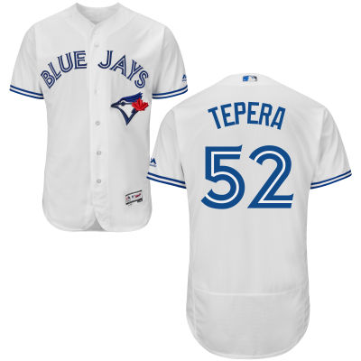 Mens Toronto Blue Jays 52 Ryan Tepera White Home 2016 Flexbase Majestic Baseball Jersey
