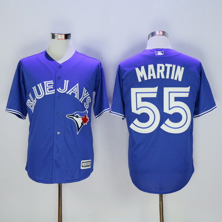 Mens Toronto Blue Jays 55 Russell Martin Blue 2016 Flexbase Majestic Baseball Jersey