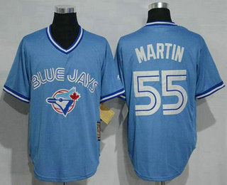 Mens Toronto Blue Jays 55 Russell Martin Light Blue Pullover Majestic Cool Base Cooperstown Collection Jersey